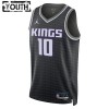 NBA Børn Trøje Sacramento Kings Domantas Sabonis 10 2022-23 Jordan Statement Edition Sort Swingman